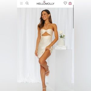 Hello Molly To This Beat Dress Champagne